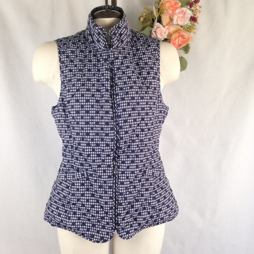 Talbots Quilted Lightweight Puffer Vest Zip Up